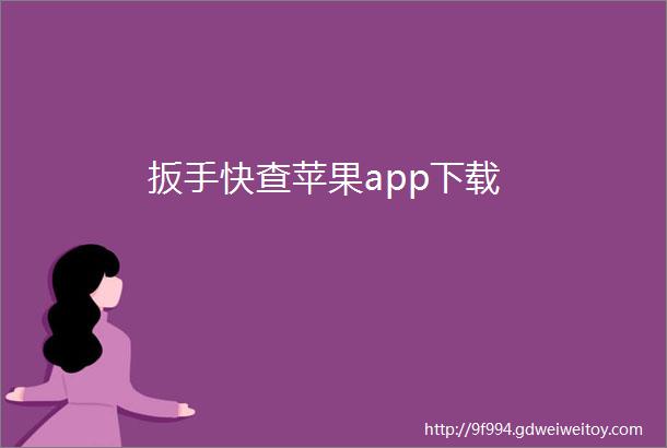 扳手快查苹果app下载